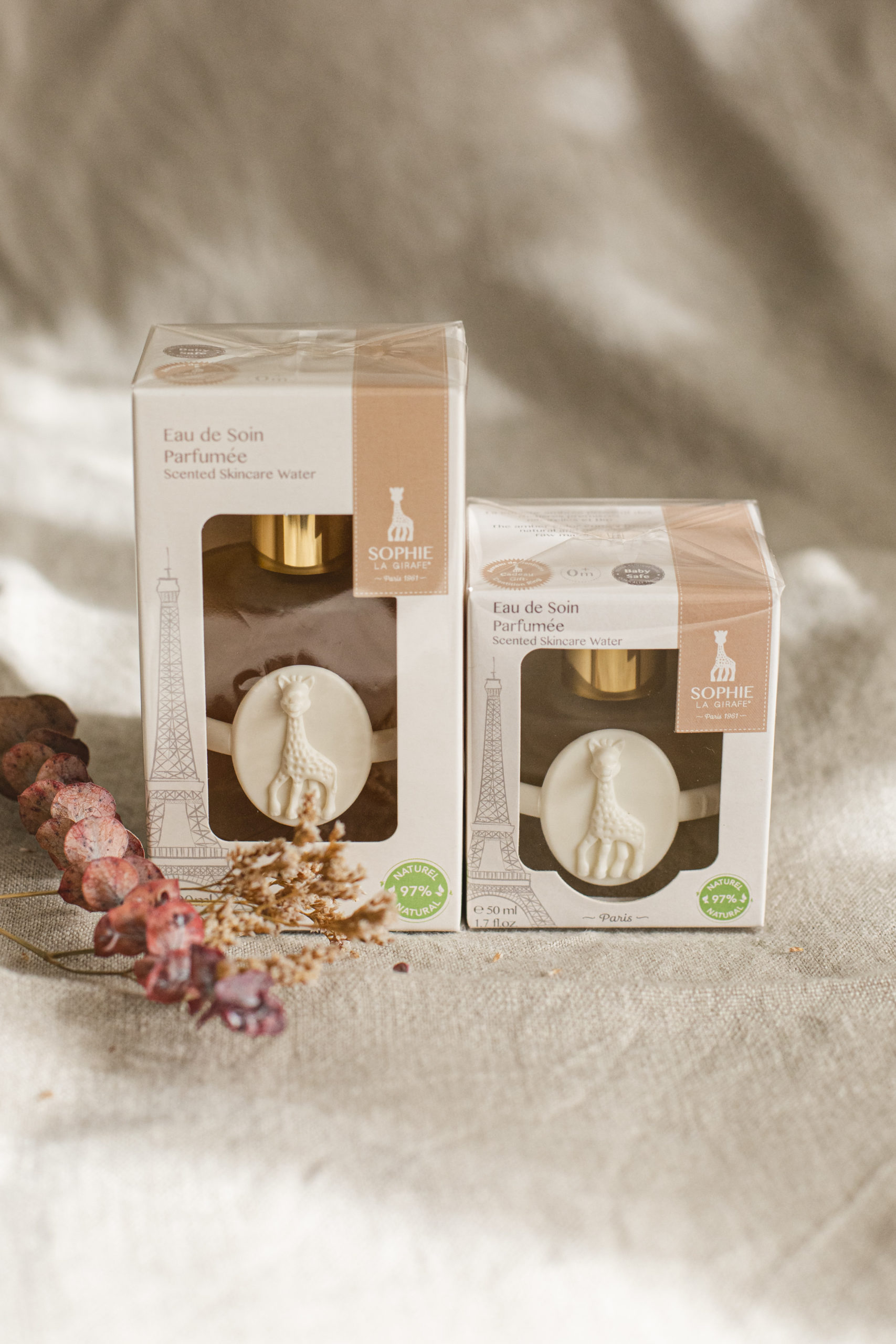 Coffret de Douceur Bébé Sophie la Girafe® Eau de Soin + Chaussons